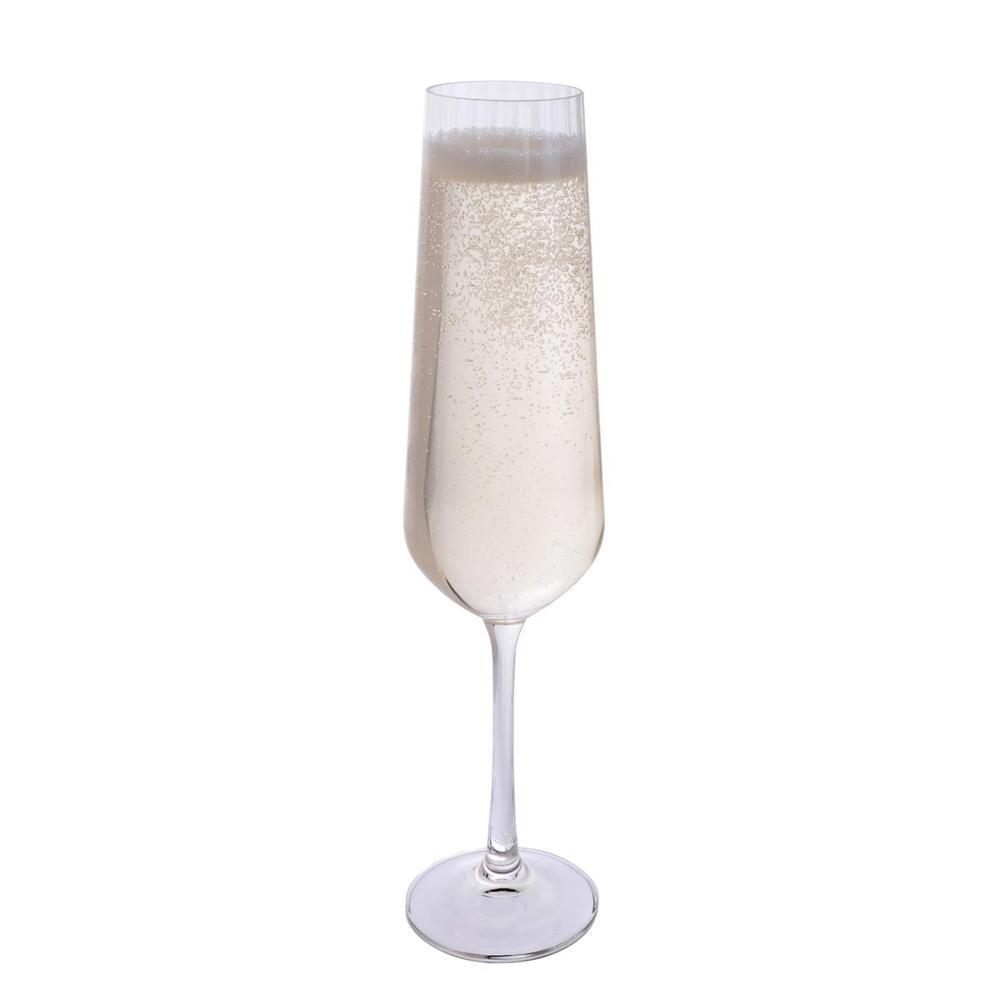 Dartington Cheers! Optic Set of 4 Champagne Flutes